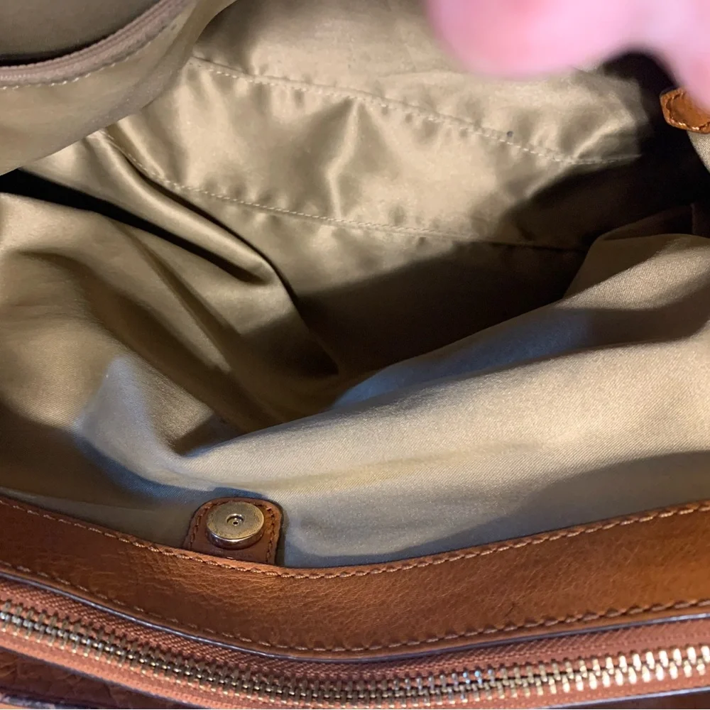 Coach Brown Leather Shoulder Bag Madison Kimberly Satchel - Picture 15 of 16